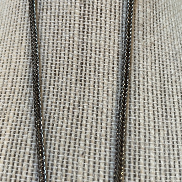 Pear Shaped Silver-Tone “Beaded Edge” Medallion Charm Adjustable Pendant - Picture 6 of 7